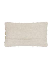 Housse de coussin rectangulaire beige Marlène, 60 % polyester, 25 % coton, 15 % lin, Beige, larg. 30 x long. 50 cm