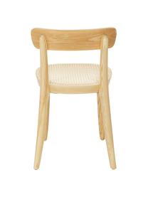 Holzstühle Richie mit Wiener Geflecht, 2 Stück, Sitzfläche: Rattan, Gestell: Eschenholz, massiv, Beige, Eschenholz, B 45 x H 75 cm