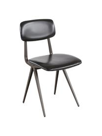 Chaises en cuir synthétique Arthur, 2 pièces, Noir