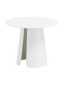 Tavolino rotondo in metallo Feel, Alluminio, verniciato a polvere, Bianco, Ø 40 x Alt. 32 cm