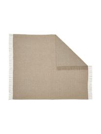 Plaid léger en laine vierge beige Patriciu, Beige