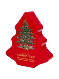 Set portalumini con scatola di metallo Xmas Tree (aghi di abete, legno di cedro. arancia), 8 pz, Scatola: metallo, Contenitore: vetro, Rosso, Larg. 20 x Alt. 23 cm