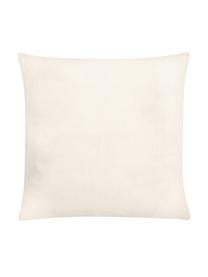 Housse de coussin en velours brodé Candy, Blanc crème