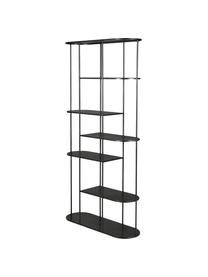 Libreria Grayson, Acciaio verniciato a polvere, Nero, Larg. 90 x Alt. 180 cm