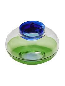 Zuccheriera in vetro soffiato NoRush, Vetro, Blu scuro, verde, trasparente, Ø 10 x Alt. 8 cm