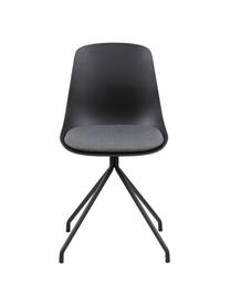 Silla Eva, Patas: metal recubierto, Asiento: plástico, Negro, An 51 x Al 85 cm