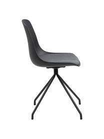 Silla Eva, Patas: metal recubierto, Asiento: plástico, Negro, An 51 x Al 85 cm