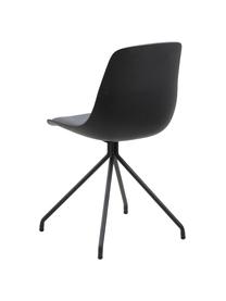 Silla Eva, Patas: metal recubierto, Asiento: plástico, Negro, An 51 x Al 85 cm