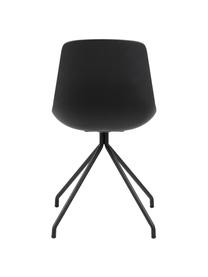 Silla Eva, Patas: metal recubierto, Asiento: plástico, Negro, An 51 x Al 85 cm