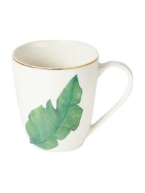 Tasse porcelaine Fine Bone China motif tropical Timba, 4 élém., Porcelaine Fine Bone China
Fine Bone China est une porcelaine tendre, qui se distingue particulièrement par sa brillance et sa translucidité, Blanc, vert, Ø 9 x 10 cm, 350 ml