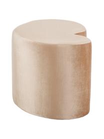 Glänzender Samt-Hocker Cloe, Bezug: Polyestersamt, glänzend, Gestell: Mitteldichte Holzfaserpla, Beige, B 80 x T 50 cm