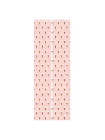 Carta da parati Ice Cream, Carta opaca, 165 g/m², Rosa, bianco, marrone, Larg. 97 x Alt. 280 cm