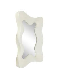 Wandspiegel Riva mit welligem Rahmen in Weiss, Rahmen: Mitteldichte Holzfaserpla, Spiegelfläche: Spiegelglas, Weiss, B 60 x H 81 cm