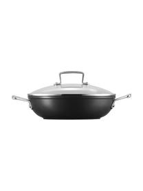 Padella professionale con rivestimento antiaderente e coperchio in vetro James, Coperchio: vetro, Nero, Ø 24 x Alt. 14 cm