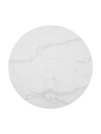 Runder Esstisch Karla in Marmor-Optik, Tischplatte: Mitteldichte Holzfaserpla, Weiß, marmoriert, Ø 90 cm
