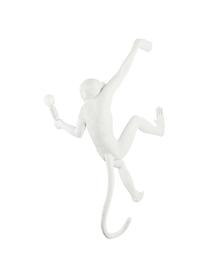 Aplique The Monkey, con enchufe, Poliresina, Blanco, An 21 x Al 77 cm