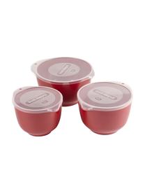Schüssel-Set Margrethe mit Deckel, 3er-Set, Melamin, Rot, Set mit verschiedenen Größen