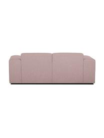 Ecksofa Melva (3-Sitzer) in Rosa, Bezug: Polyester Der hochwertige, Gestell: Massives Kiefernholz, Spa, Füße: Kiefernholz Die Füße befi, Webstoff Rosa, B 240 x T 144 cm