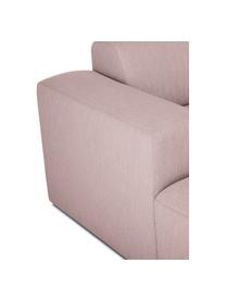 Ecksofa Melva (3-Sitzer) in Rosa, Bezug: Polyester Der hochwertige, Gestell: Massives Kiefernholz, Spa, Webstoff Rosa, B 240 x T 144 cm