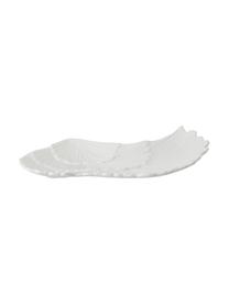 Bandeja decorativa Inge, Porcelana, Blanco, An 10 x L 21 cm