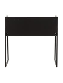 Klein bureau Camille met plank, Poten: gelakt metaal, Walnoothoutkleurig, zwart, B 90 x D 60 cm