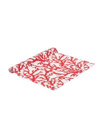 Runner in cotone con motivo corallo Estran 2 pz, Cotone, Rosso, bianco, Larg. 50 x Lung. 160 cm