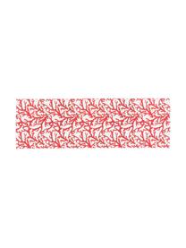 Runner in cotone con motivo corallo Estran 2 pz, Cotone, Rosso, bianco, Larg. 50 x Lung. 160 cm