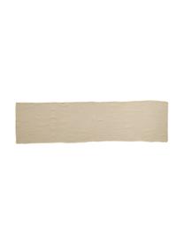 Chemin de table pur lin Pom Pom, Beige