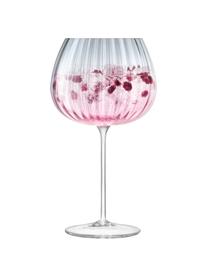 Verres à vin avec dégradé de couleur Dusk, 2 élém., Verre, Rose, gris, Ø 10 x haut. 20 cm, 650 ml