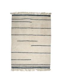 Tapis pure laine beige Nora, Beige, anthracite