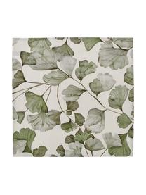 Serviette de table textile Gigi, 4 pièces, 100 % coton, Beige, vert, larg. 45 x long. 45 cm