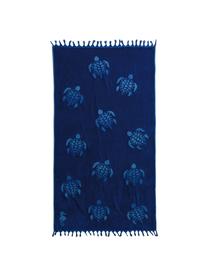 Fouta Tartaruga, Algodón, Azul oscuro, An 100 x L 180 cm