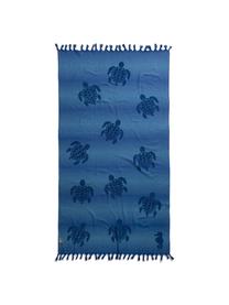 Fouta Tartaruga, Algodón, Azul oscuro, An 100 x L 180 cm