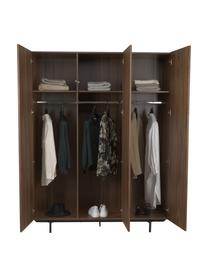 Drehtürenschrank Germina, 3-türig, Korpus: Mitteldichte Holzfaserpla, Braun, B 155 x H 200 cm