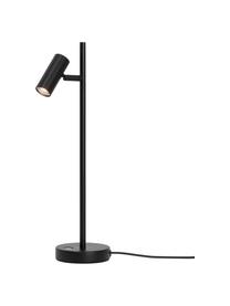 Lampada da tavolo a LED dimmerabile Omari, Paralume: metallo rivestito, Base della lampada: metallo rivestito, Nero, Larg. 10 x Alt. 40 cm