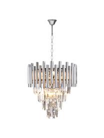 Design Kronleuchter Madison, Lampenschirm: Metall, beschichtet, Baldachin: Metall, beschichtet, Chromfarben, Transparent, Ø 45 x H 50 cm