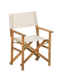Krzesło reżysera Zoe, Stelaż: drewno akacjowe, olejowan, Biały, S 59 x G 91 cm