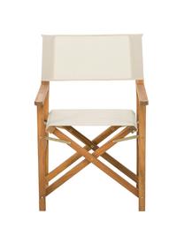 Silla plegable de madera Zoe, Estructura: madera de acacia aceitada, Blanco, An 52 x F 58 cm