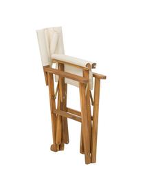 Silla plegable de madera Zoe, Estructura: madera de acacia aceitada, Blanco, An 52 x F 58 cm