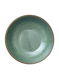 Soepbord Gastro van keramiek in zwart/groen, Ø 20 cm, 2 stuks, Keramiek, Zwart, groen, goudkleurig, Ø 20 x H 6 cm
