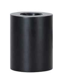 Lámpara de mesa pequeña de madera Tub, Lámpara: madera recubierto, Cable: plástico, Negro, Ø 8 x Al 10 cm