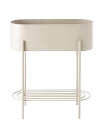 Portavaso grande con struttura e ripiano Azalea, Metallo rivestito, Beige, Larg. 60 x Alt. 68 cm