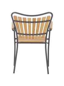 Garten-Armlehnstuhl Hard & Ellen aus Holz, Gestell: Aluminium, pulverbeschich, Anthrazit, Teakholz, B 56 x H 78 cm