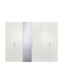 Drehtürenschrank Madison 6-türig mit Spiegeltür, inkl. Montageservice, Korpus: Holzwerkstoffplatten, lac, Weiss, Mit Spiegeltür, B 302 x H 230 cm