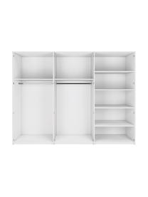 Drehtürenschrank Madison 6-türig mit Spiegeltür, inkl. Montageservice, Korpus: Holzwerkstoffplatten, lac, Weiss, Mit Spiegeltür, B 302 x H 230 cm