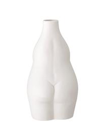 Design-Vase Elora aus Steingut, Steingut, Weiß, B 10 x H 18 cm
