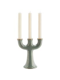 Candelabro Trident, Gres, Verde maculato, Larg. 19 x Alt. 21 cm