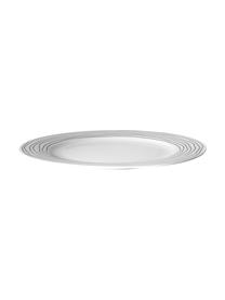 Platos llanos Eris Loft, 4 uds., Porcelana, Blanco, negro, Ø 26 x Al 2 cm