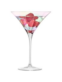 Mundgeblasene Martinigläser Pearl mit schimmerndem Perlmuttglanz, 2 Stück, Glas, Transparent, irisierend, Ø 14 x H 20 cm, 300 ml