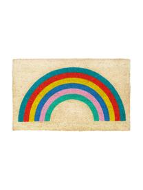 Deurmat Rainbow, Bovenzijde: kokosvezels, Onderzijde: kunststof (PVC), Beige, multicolour, 45 x 75 cm